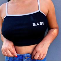 Blusa Cropped Feminino Babe Alça Regata