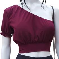 Blusa Cropped Feminino Mula Manca Com Amarração Nas Costas Top Verão Manga Curta P, M, G, GG Varia Cores Um Ombro Moda B Blusa Cropped Feminino Mula Manca Com Amarração Nas Costas Top Verão Manga Curta P, M, G, GG Varia Cores Um Ombro Moda B