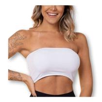 Blusa cropped feminino top faixa com bojo fashion