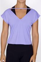 Blusa cropped fitness feminino gola choker orbis