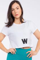 Blusa Cropped Fitness Wess Clothing Branca