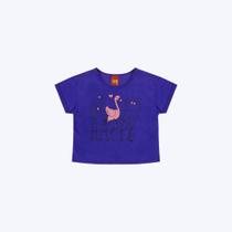 Blusa Cropped Flamingo Infantil Menina Kyly 1001022 Cinza Blusa Cropped Flamingo Infantil Menina Kyly 1001022 Cinza