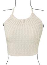 Blusa Cropped Frente Única Trança Feminina - Katlen