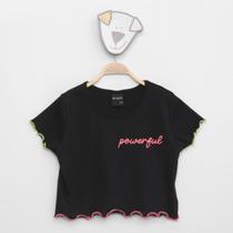 Blusa Cropped Infantil Amora Powerful Feminina