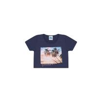 Blusa cropped infantil manga curta c/glitter - bicho bagunça Blusa cropped infantil manga curta c/glitter - bicho bagunça