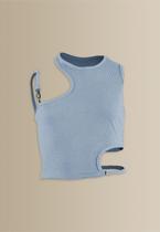 Blusa Cropped Infantil Menina Azul Poah Noah Blusa Cropped Infantil Menina Azul Poah Noah