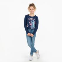 Blusa Cropped Infantil Menina Brandili Estampa Stitch Blusa Cropped Infantil Menina Brandili Estampa Stitch