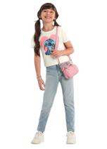 Blusa Cropped Infantil Menina do Stitch Brandili