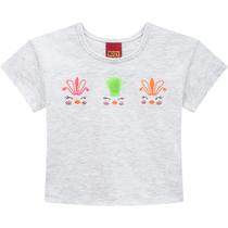 Blusa Cropped Infantil Menina Kyly