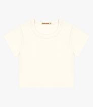 Blusa Cropped Infantil Ribana Canelada Trick Nick Bege Blusa Cropped Infantil Ribana Canelada Trick Nick Bege