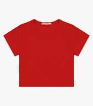 Blusa Cropped Infantil Ribana Canelada Trick Nick Vermelho