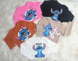 Blusa Cropped Infantil Stitch