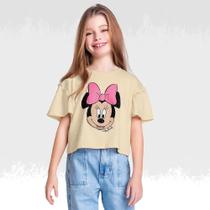 Blusa Cropped Infantil Verão Menina Minnie Mouse Produto Licenciado - Fakini Blusa Cropped Infantil Verão Menina Minnie Mouse Produto Licenciado - Fakini