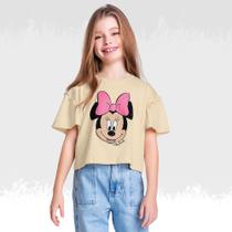 Blusa Cropped Infantil Verão Menina Minnie Mouse Produto Licenciado Tam 2 a 10 - Fakini Blusa Cropped Infantil Verão Menina Minnie Mouse Produto Licenciado Tam 2 a 10 - Fakini