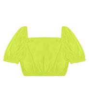 Blusa Cropped Juvenil Em Viscose Minty Verde Blusa Cropped Juvenil Em Viscose Minty Verde