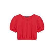 Blusa Cropped Lilimoon em Cotton na cor Vermelho