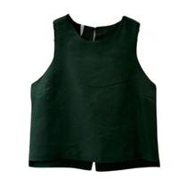 Blusa cropped linho puro del amo