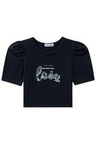 Blusa Cropped Love M/C Vicvicky 53622 Blusa Cropped Love M/C Vicvicky 53622