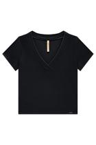 Blusa Cropped Lunender Canelada Preto Blusa Cropped Lunender Canelada Preto