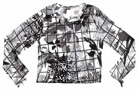 Blusa Cropped M. Longa Infantil em Viscose Plana Nº 4 Ao 10 Blusa Cropped M. Longa Infantil em Viscose Plana Nº 4 Ao 10