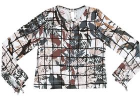 Blusa Cropped M. Longa Infantil em Viscose Plana Nº 4 Ao 10 Blusa Cropped M. Longa Infantil em Viscose Plana Nº 4 Ao 10