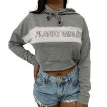 blusa CROPPED maga cumprida PLANET GIRLS