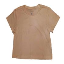 Blusa Cropped Manga Curta em Malha Algodão Marrom Tamanho P Basic+