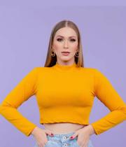 Blusa Cropped Manga Longa Neide Modas