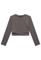 Blusa Cropped Manga Longa Vic Vicky