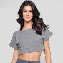 Blusa Cropped Mercatto Manga Curta Feminina