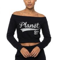 Blusa cropped moletom planet girls 000067215 Blusa cropped moletom planet girls 000067215