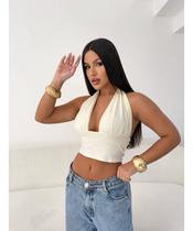 Blusa Cropped Multiformas Suplex Light Frente Única Feminino