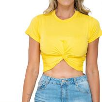 Blusa Cropped Nózinho Viscolycra Feminina