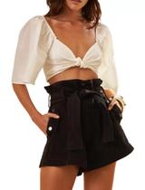 Blusa Cropped Off Shell Branco Sommer