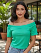 Blusa Cropped Ombro A Ombro Feminina Suplex Zanca Modas COR:AmareloTAMANHO:G