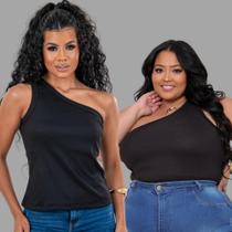 BLUSA cropped Plus Size Regata Feminina canelado Nula manga Plus size e Slim BLUSA cropped Plus Size Regata Feminina canelado Nula manga Plus size e Slim