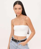 Blusa Cropped Regata Feminina Marisa Bege-15721