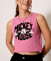 Blusa Cropped Regata Feminina Mickey Disney-44573