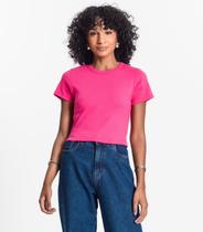 Blusa Cropped Ribana Básica Rovitex Rosa