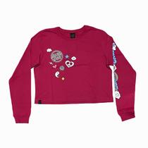 Blusa Cropped Santa Cruz Feminina Manga Longa SC Whimsical Blusa Cropped Santa Cruz Feminina Manga Longa SC Whimsical