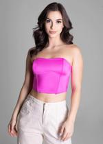 Blusa Cropped Sem Alças Gloss Sawary Fashion Tamanho G