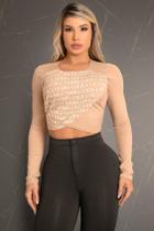 Blusa cropped shine maria gueixa Blusa cropped shine maria gueixa