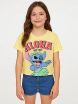 Blusa Cropped Stitch Disney Juvenil Para Menina- AMARELO Blusa Cropped Stitch Disney Juvenil Para Menina- AMARELO