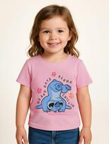 Blusa Cropped Stitch Infantil Para Menina - ROSA Blusa Cropped Stitch Infantil Para Menina - ROSA