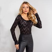 Blusa cropped susie renda feminino