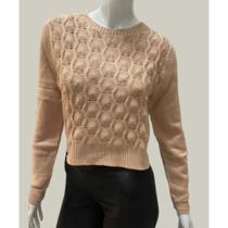 Blusa Cropped Tricot Feminina Fashion Lançamento Tricô