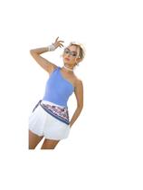 Blusa Cropped Tricot Modal Um Ombro Só Mula Manca Lançamento