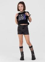 Blusa Cropped Wandinha Infantil menina Brandili Blusa Cropped Wandinha Infantil menina Brandili
