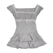 Blusa curta RICHTRUE Grunge Emo Goth Y2K, laço de renda vintage feminino