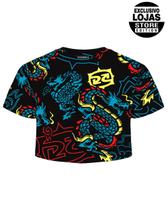 Blusa Cyclone Dif Cropped Samurai Dragon